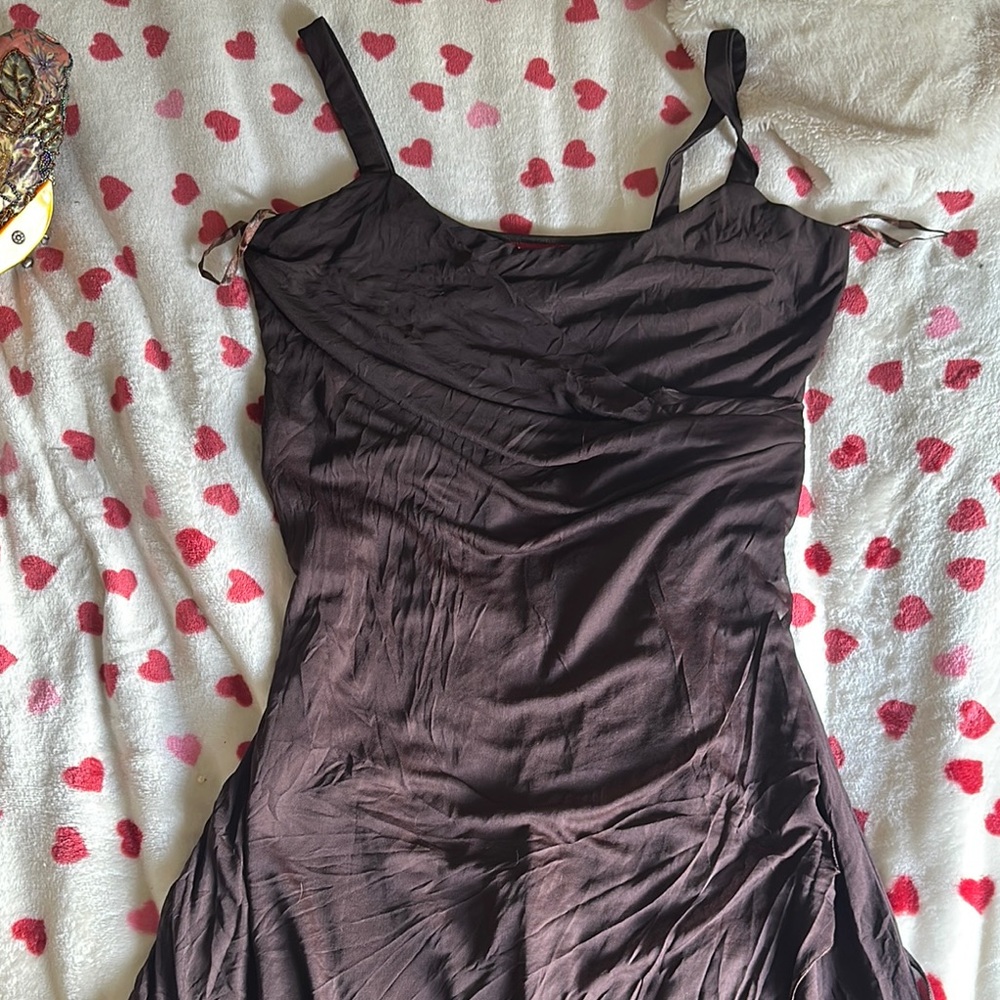 Vintage Elegant Brown Sleeveless jumper-Dress